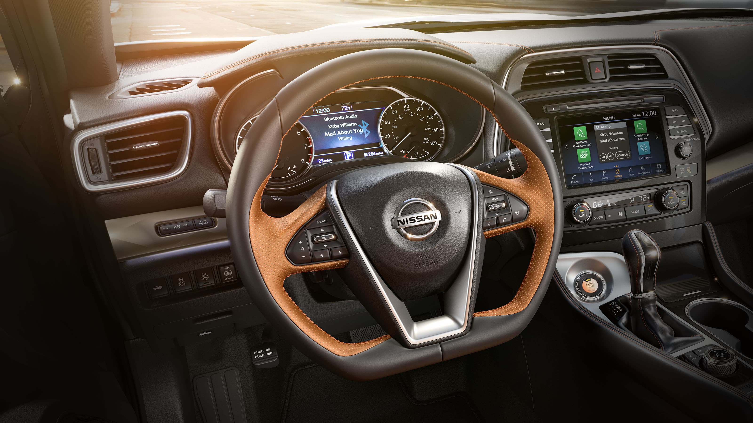 Nissan Maxima D-shaped steering wheel
